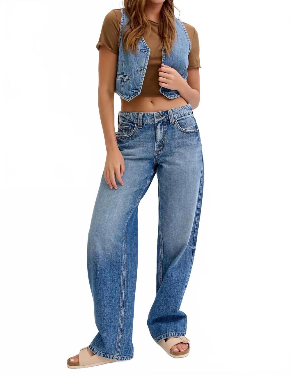 NEW CELLO low rise baggy jeans in denim